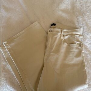 Banana Republic Off-White Wide Leg Crop Pants